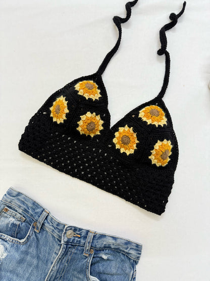 Midnight Sunflower Bralette